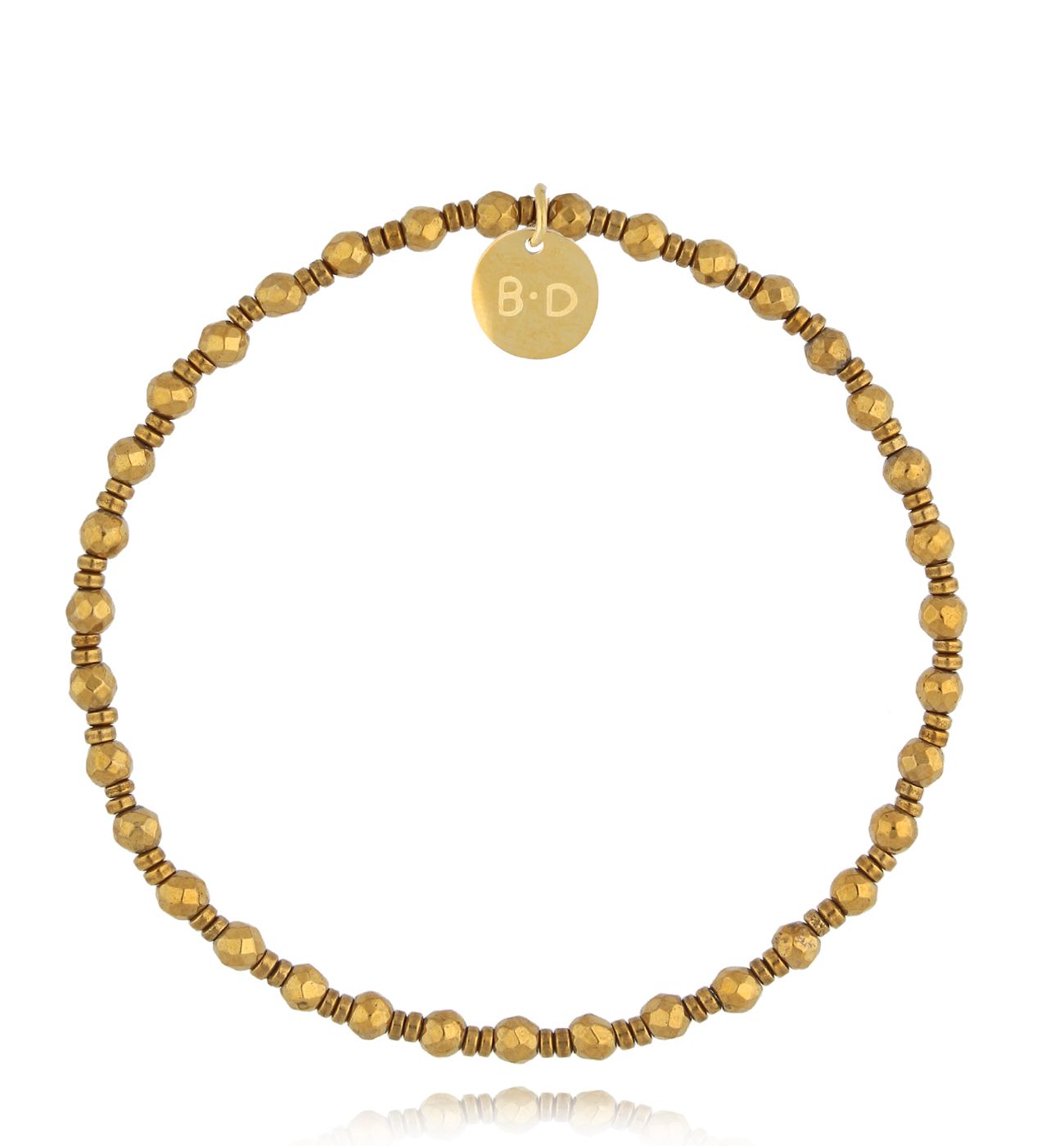 Bransoletka ze złotymi hematytami Kadyks - By Dziubeka