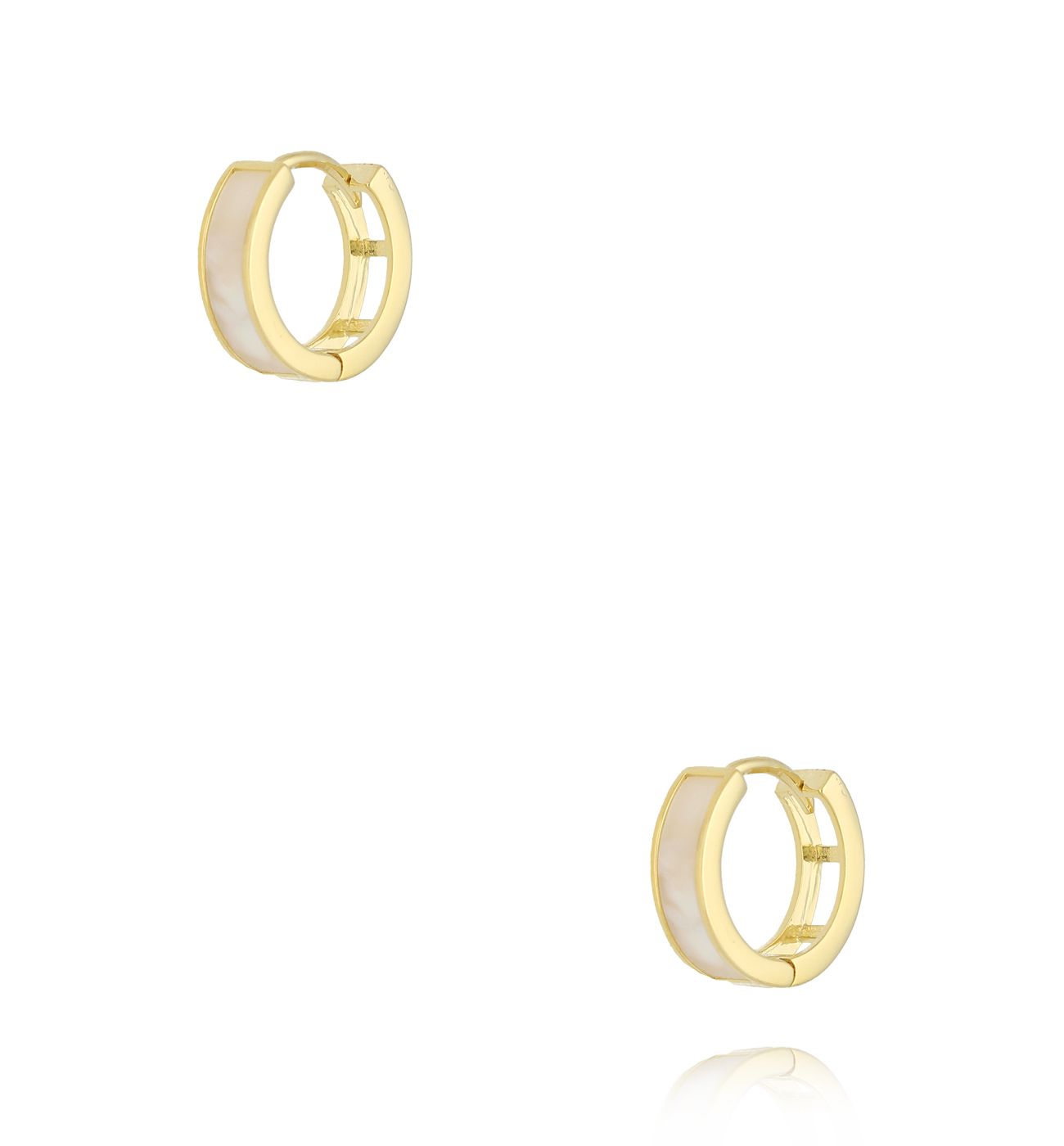 Kolczyki złote z masą perłową KLU0102 - By Dziubeka