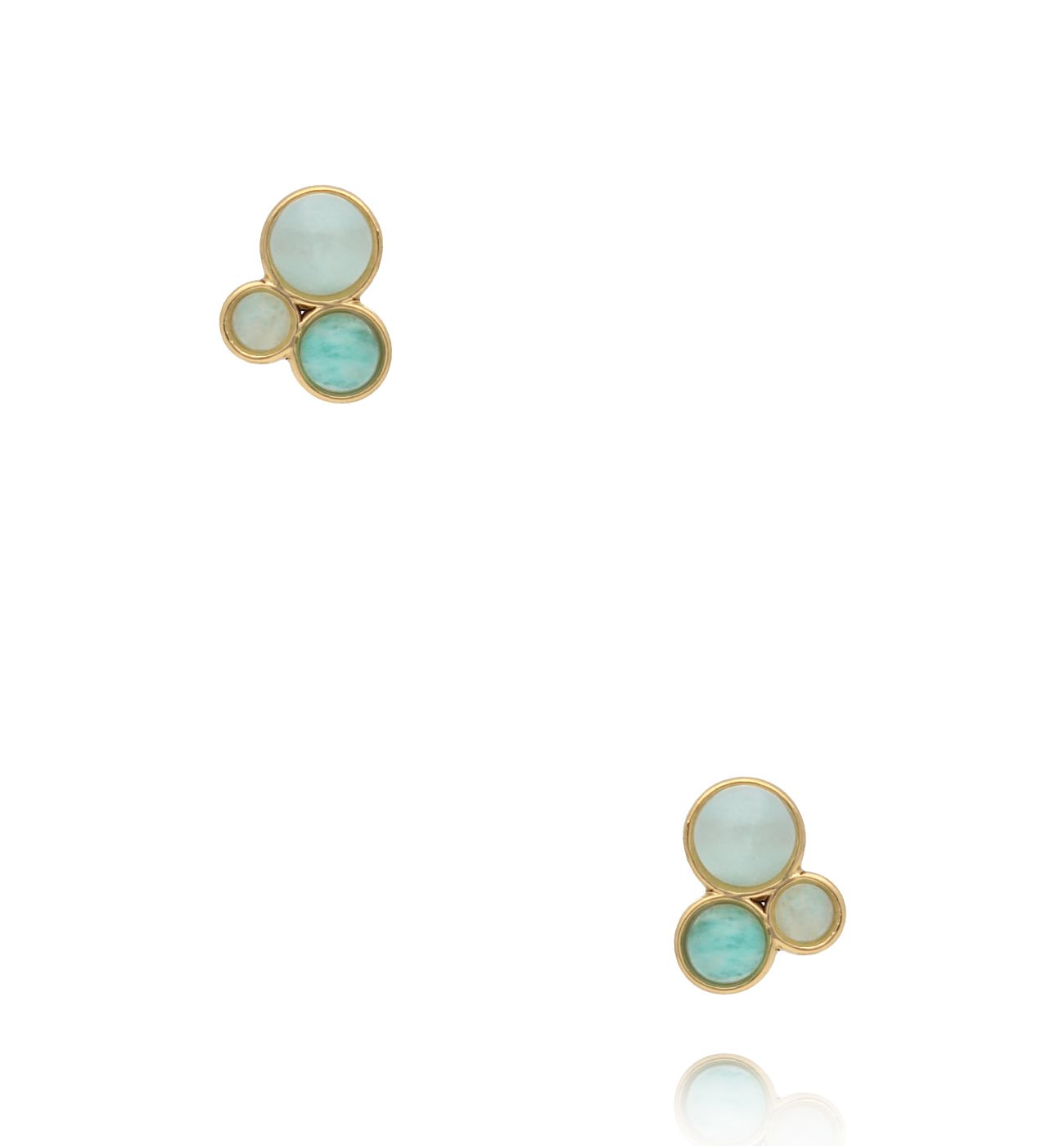 Kolczyki sztyfty z amazonitem KEA0038 - By Dziubeka