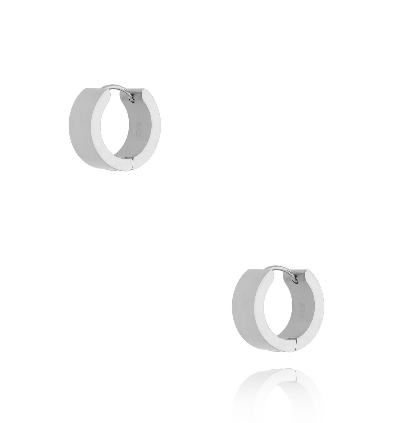 Kolczyki srebrne okrągłe Edgy - By Dziubeka