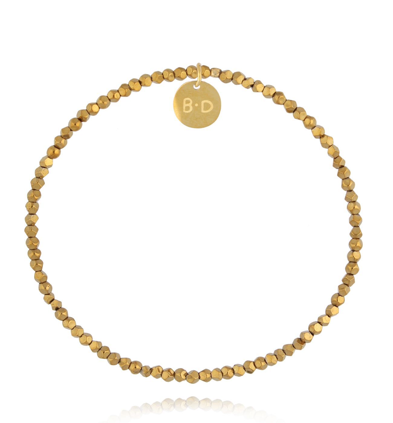 Bransoletka z fasetowanego hematytu w złotym kolorze BTW3649