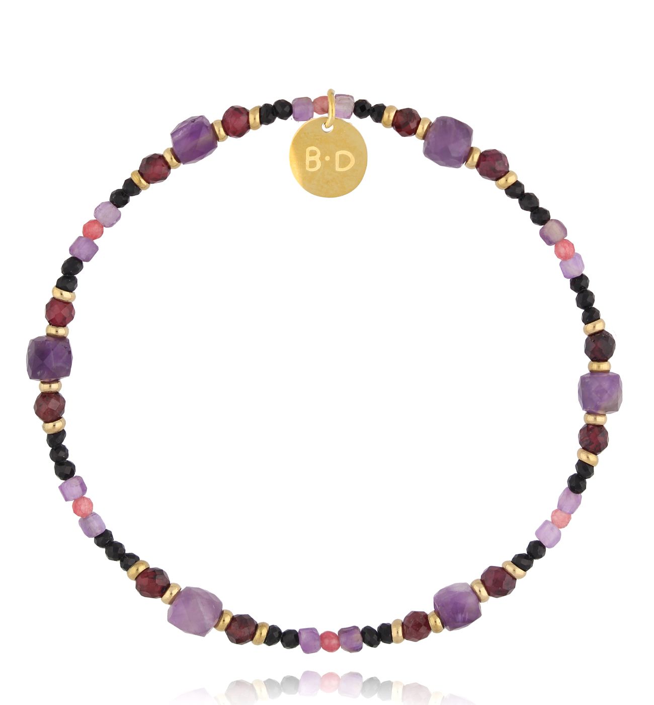 Bransoletka z ametystami i granatami BTW2962