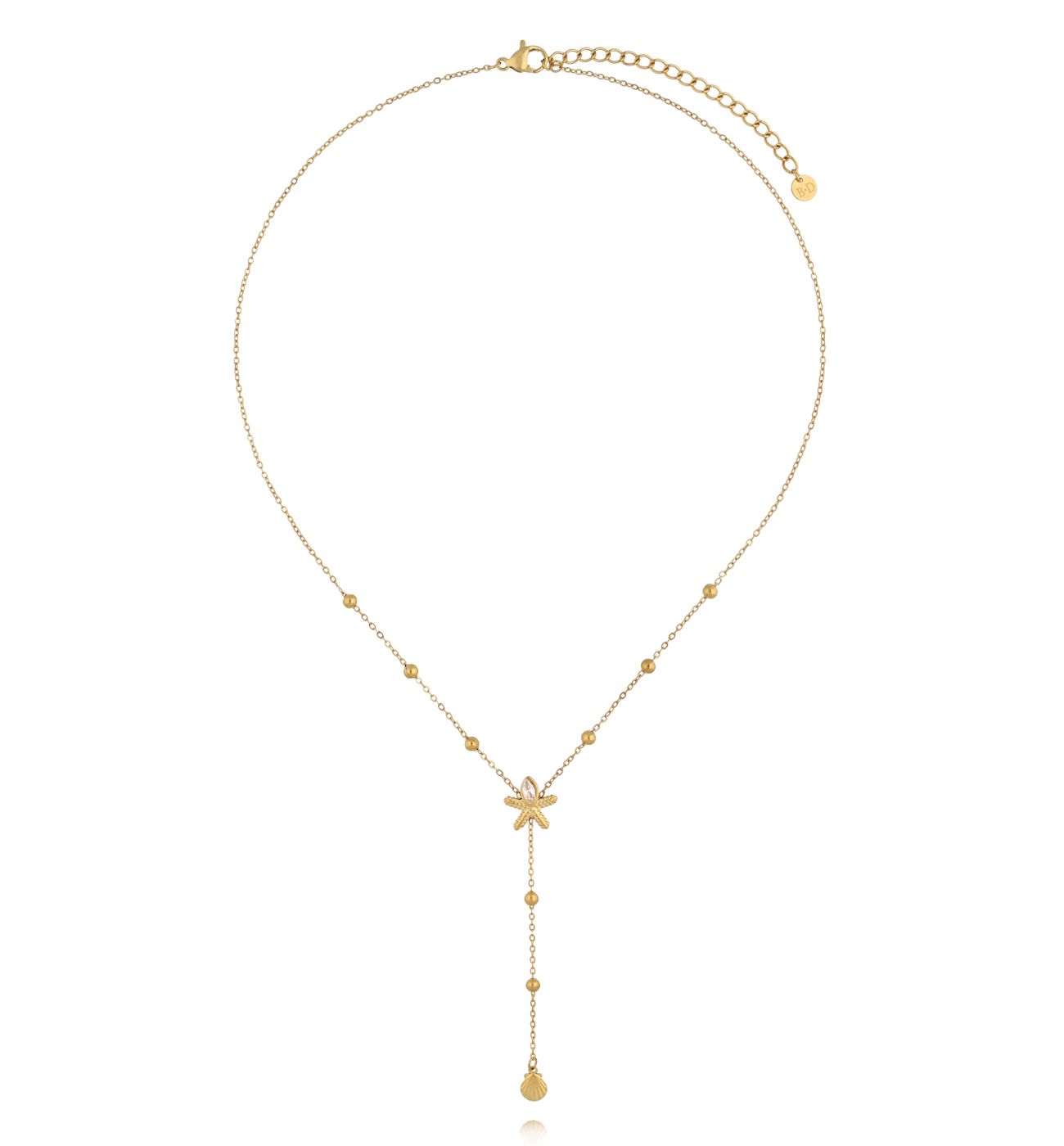 Naszyjnik morski z rozgwiazdą z krawatką NSH0134 - By Dziubeka