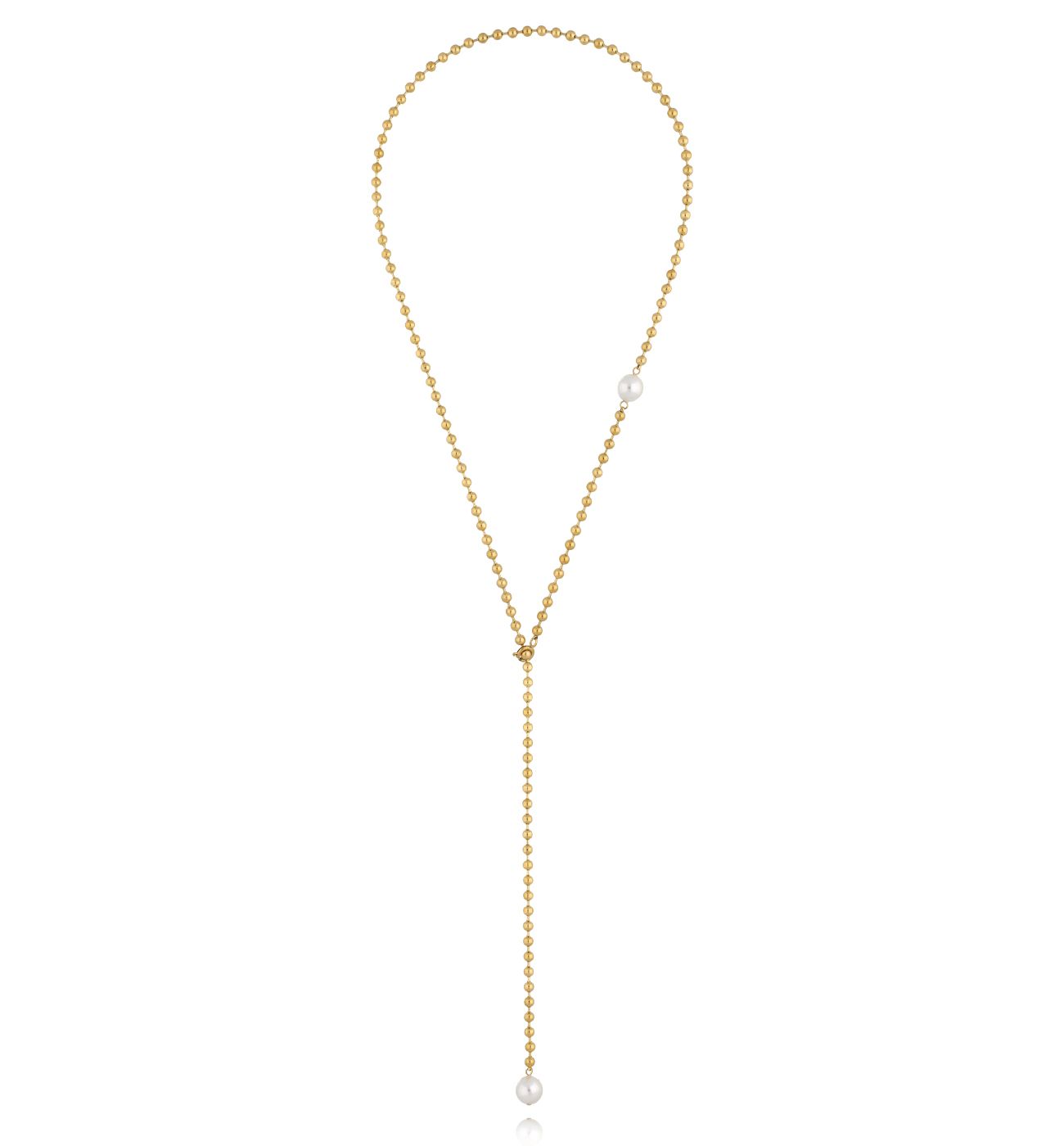 Naszyjnik z perłą złoty NSY0483