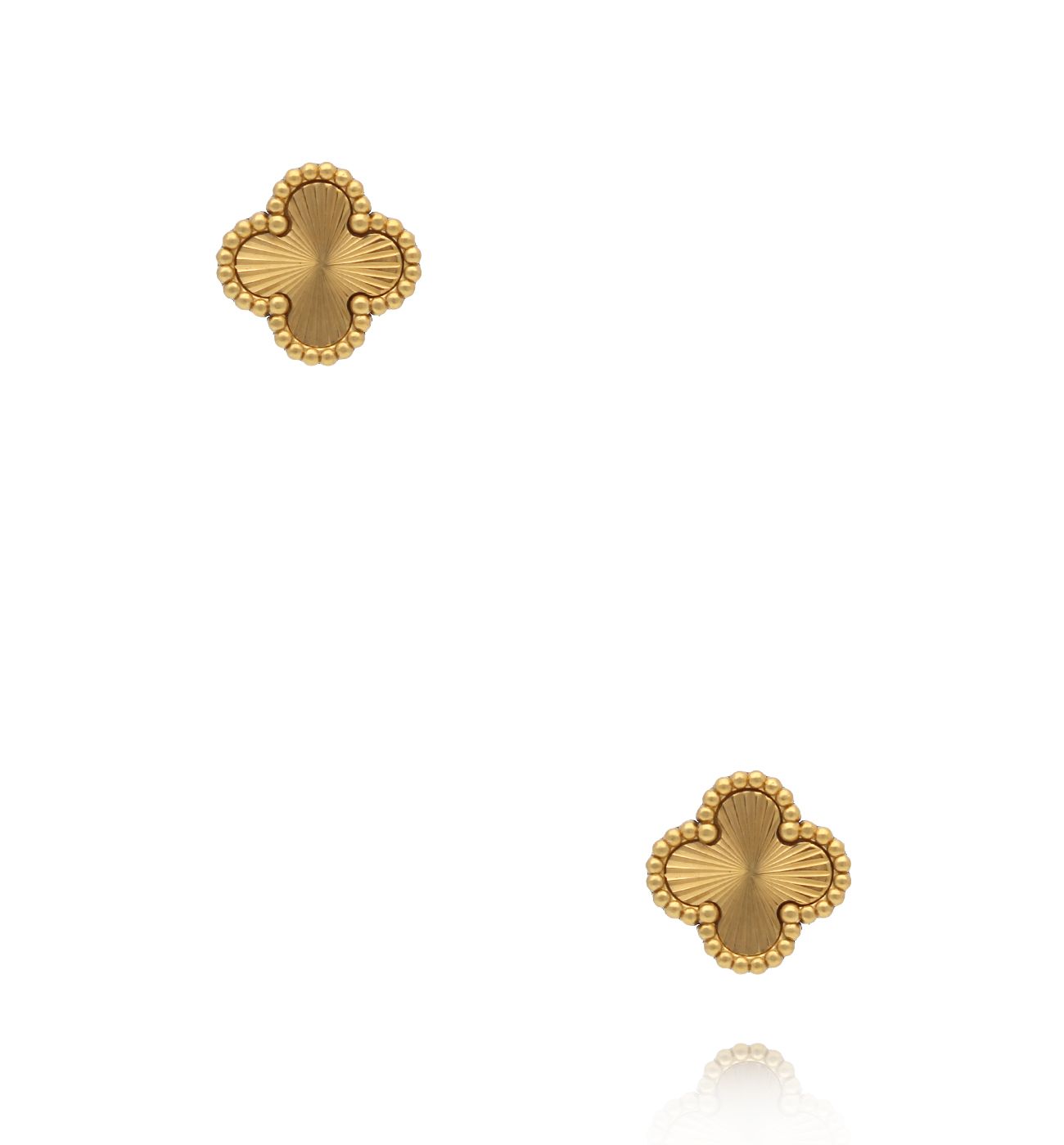 Kolczyki koniczynki w złotym kolorze KSY0593