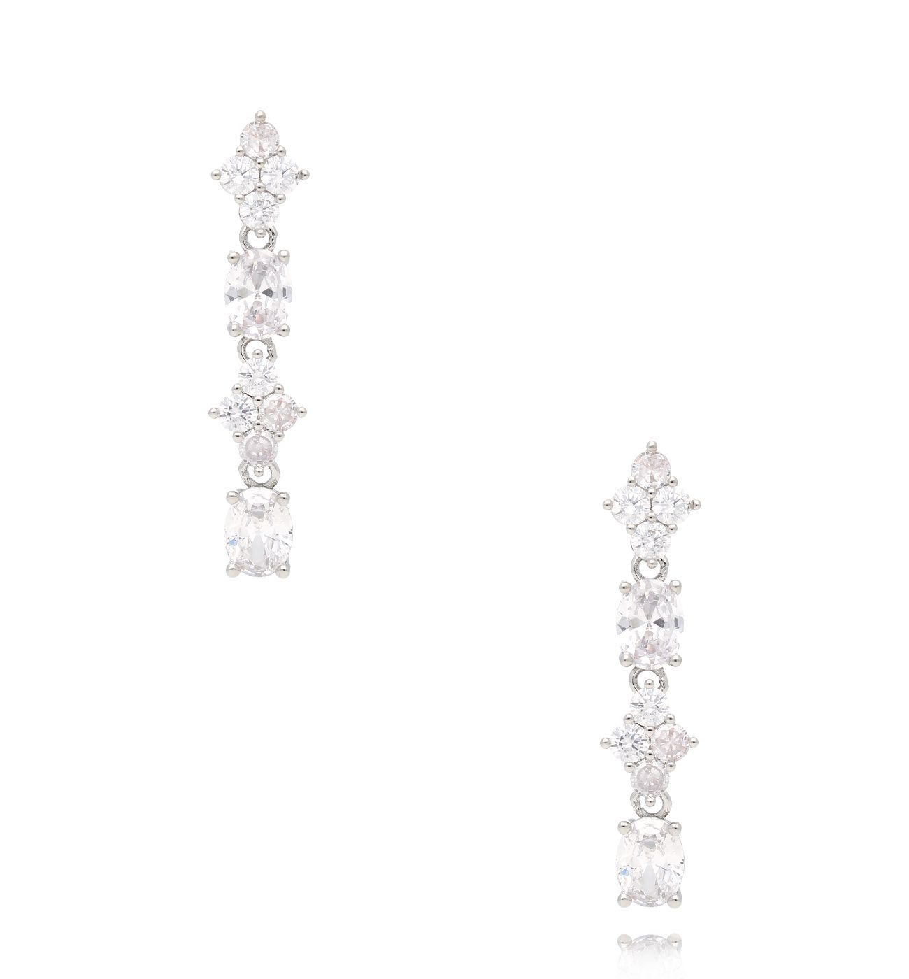 Kolczyki srebrne z kryształkami Alderetes KSS1680