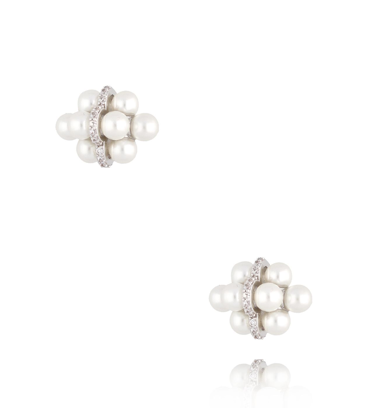 Kolczyki srebrne z perłami Salem - By Dziubeka