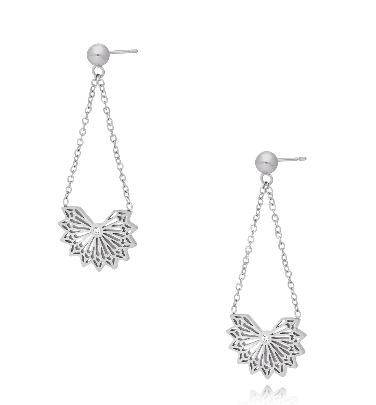 Kolczyki srebrne Fan - By Dziubeka