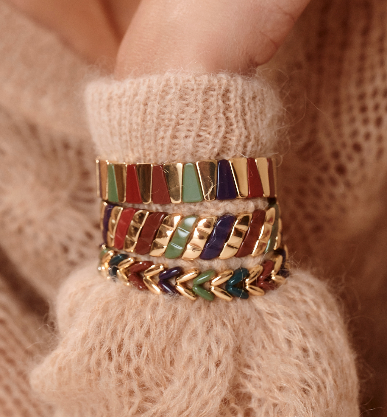 Zestaw kolorowych bransoletek ZN0112