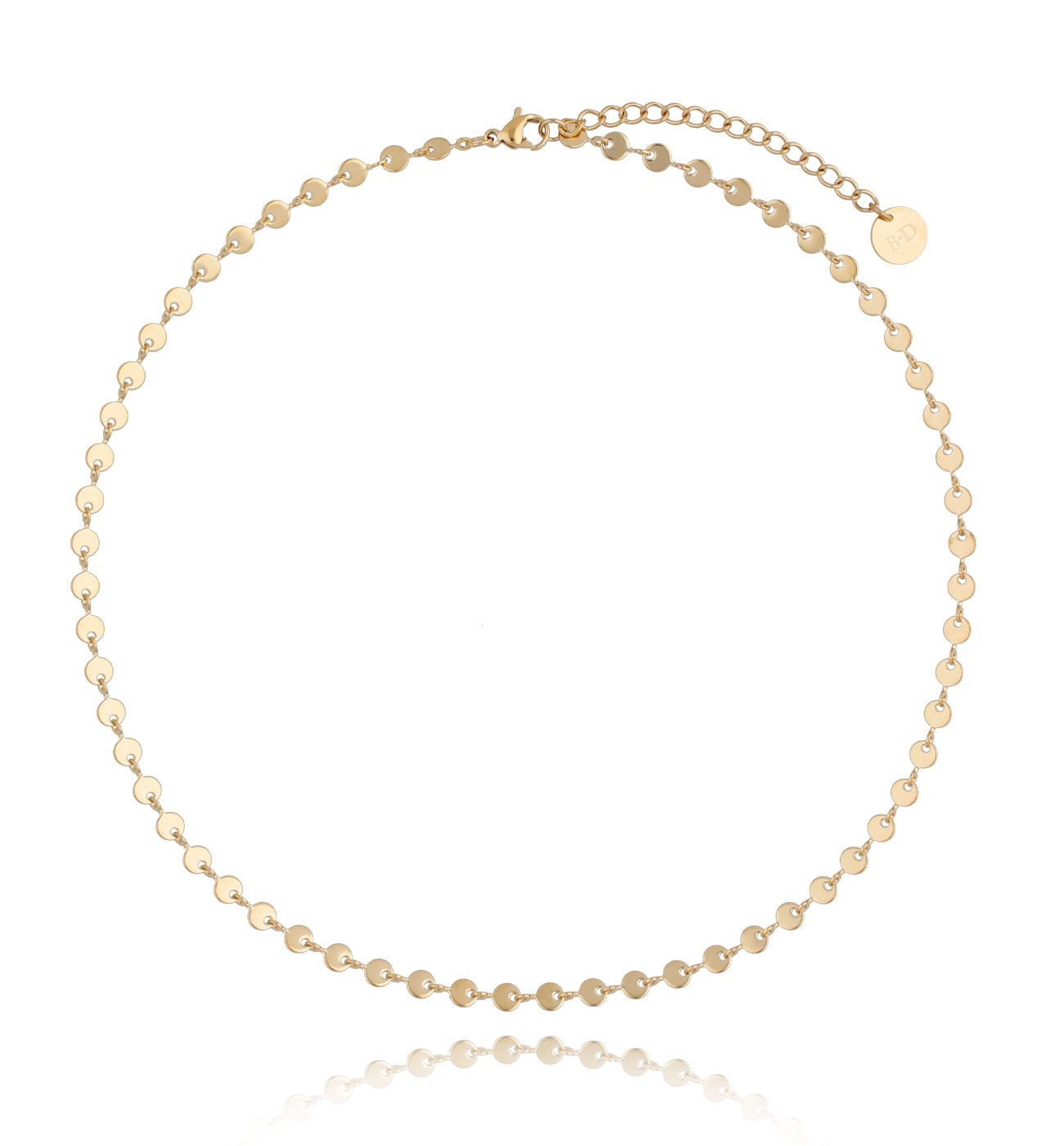 Naszyjnik złoty ze stali szlachetnej 38 cm NSA0160