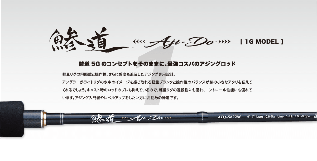 Major Craft Wędka Aji-Do 1G Ajing AD1-S682UL 203cm 0,2-2,5g Solid Tip EX.Fast