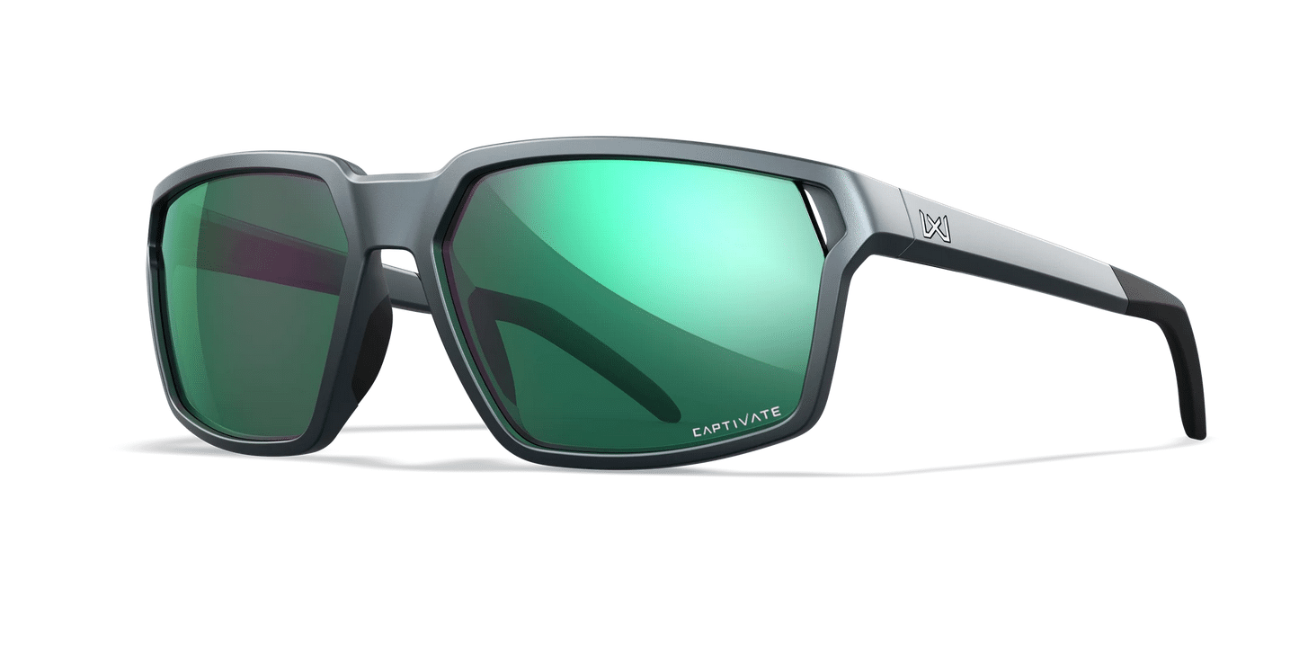 Wiley X Okulary Sierra Captivate Polarized Green Mirror/Matte Graphite