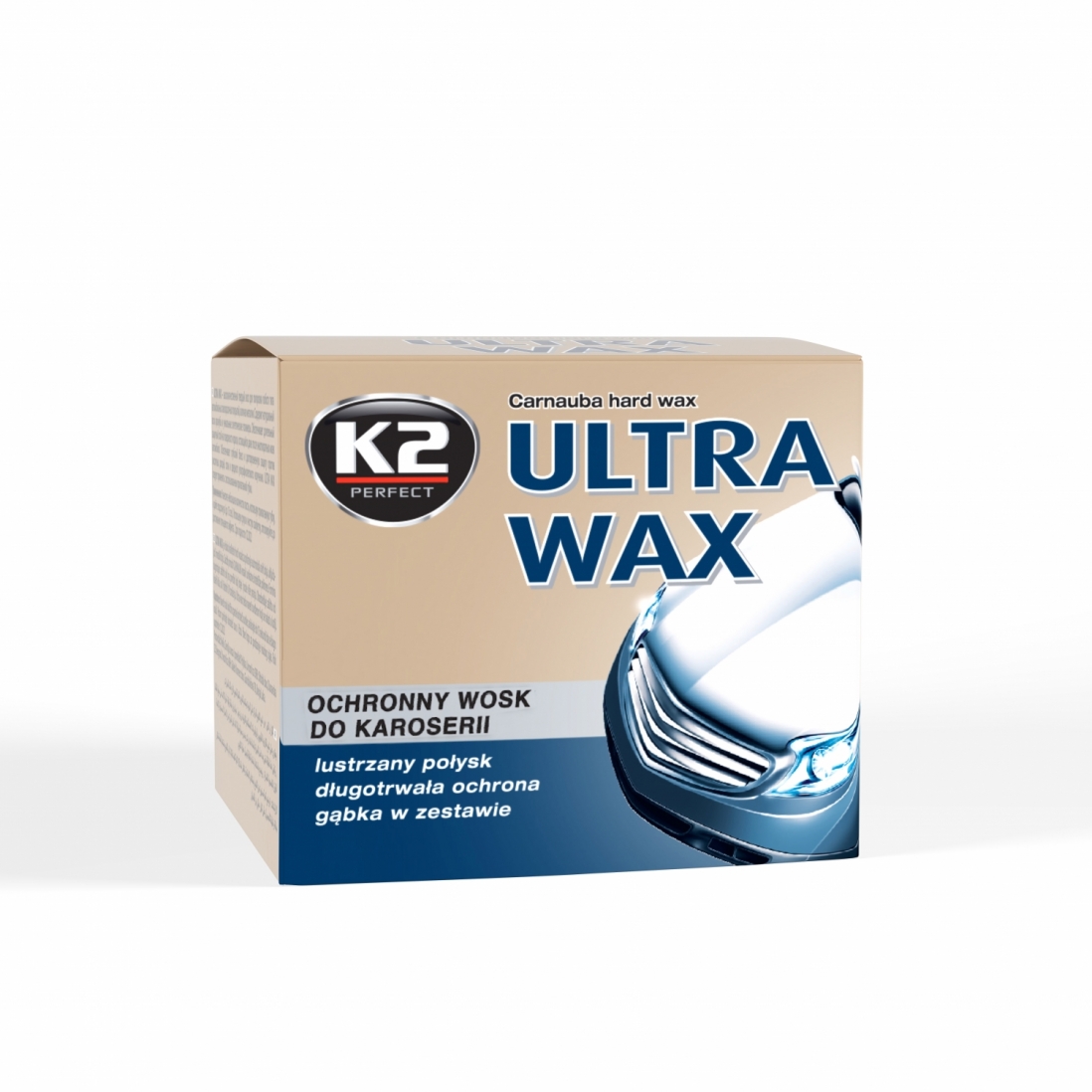 K2 ULTRA WAX TWARDY WOSK CARNAUBA Z GĄBKĄ 250ML - Petrostar