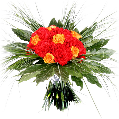 Bukiet czerwone goździki