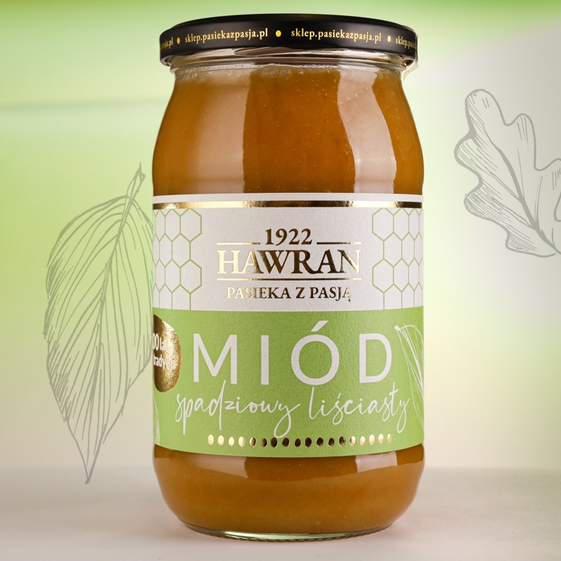 Miód spadziowy liściasty 1050g - Pasieka z Pasją Hawran