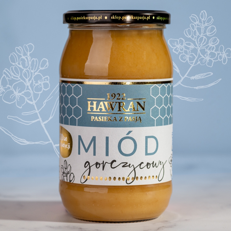 Miód gorczycowy 1050g - Pasieka z Pasją Hawran
