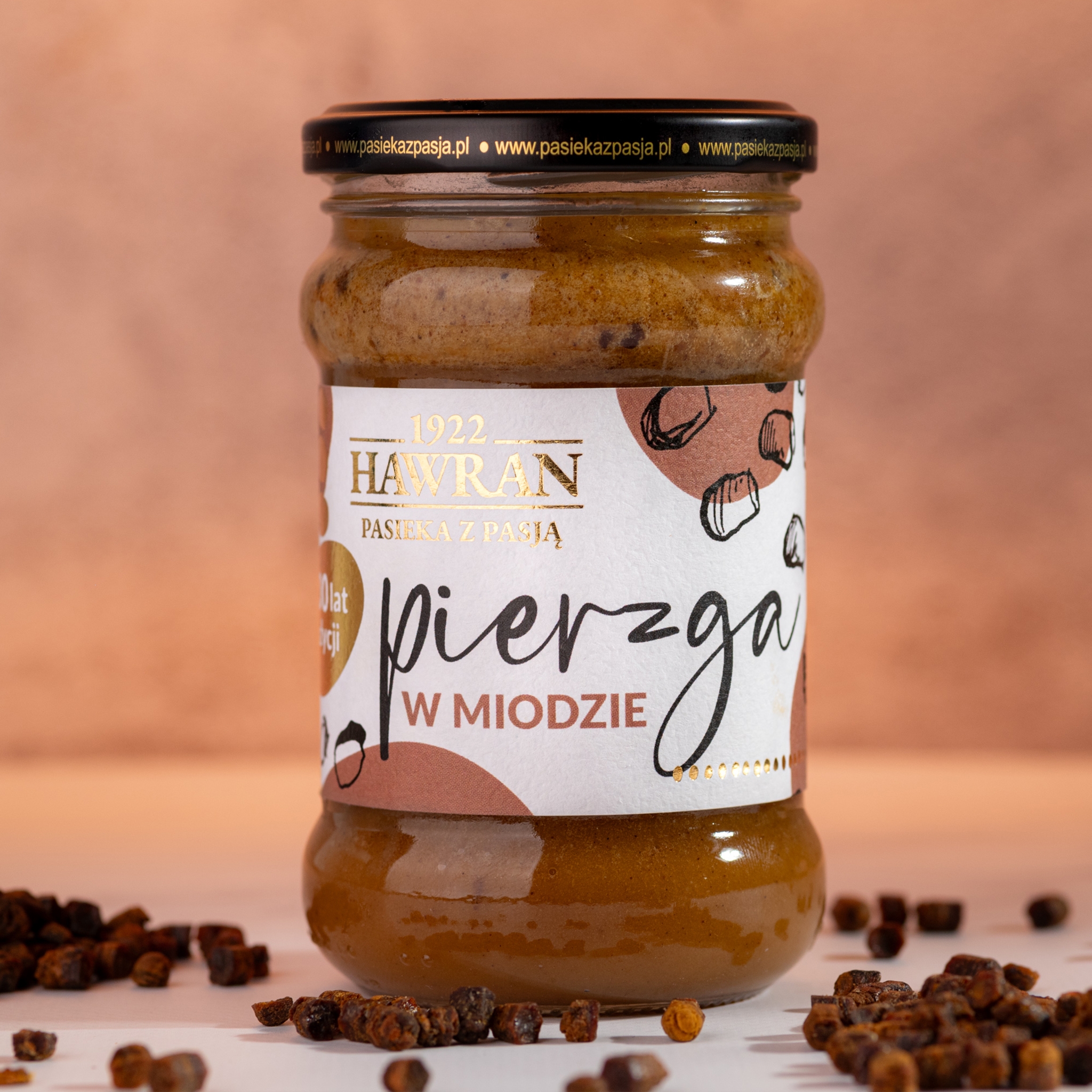 Pierzga w miodzie wielokwiatowym 370g - Pasieka z Pasją Hawran