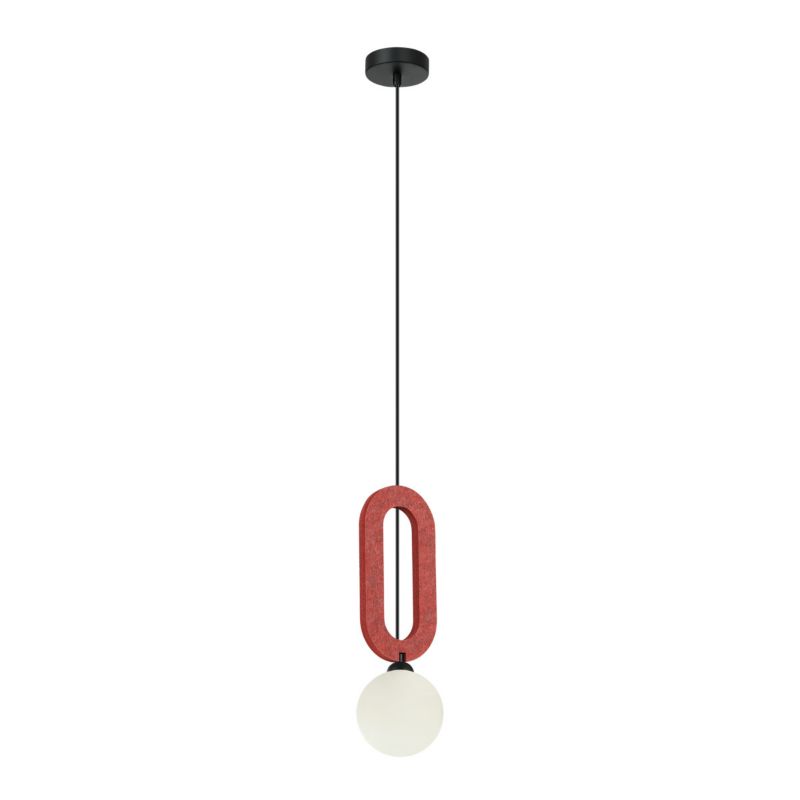 Lampa wisząca Italux MASSO czerwono-czarna 1xG9x25W wym:118x12x12cm IP20 -1 szt.