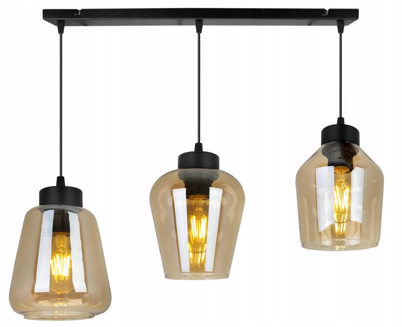 Lampa sufitowa wisząca Light Home LH Rijeka 3x E27 60W miodowy 1szt