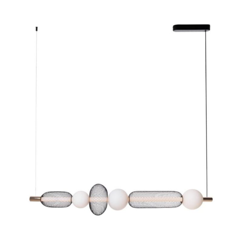 Lampa wisząca Maxlight Bora czarno-złota wym: 133 x 130 x 20 cm wbudowany LED 29W 1 szt.