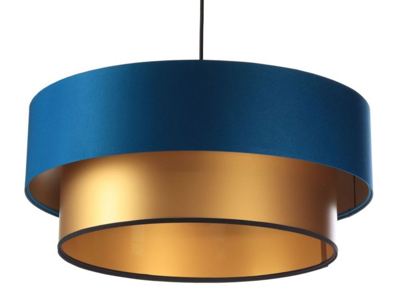 Lampa Bps Koncept wisząca DOUBLE BLUE 60 granatowa/złota 1 szt