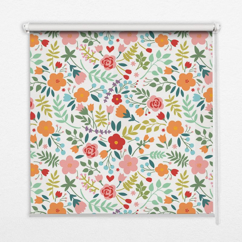 Wewnętrzna roleta ścienna zaciemniająca Tulup 130x140 cm Kwiaty 1 szt.