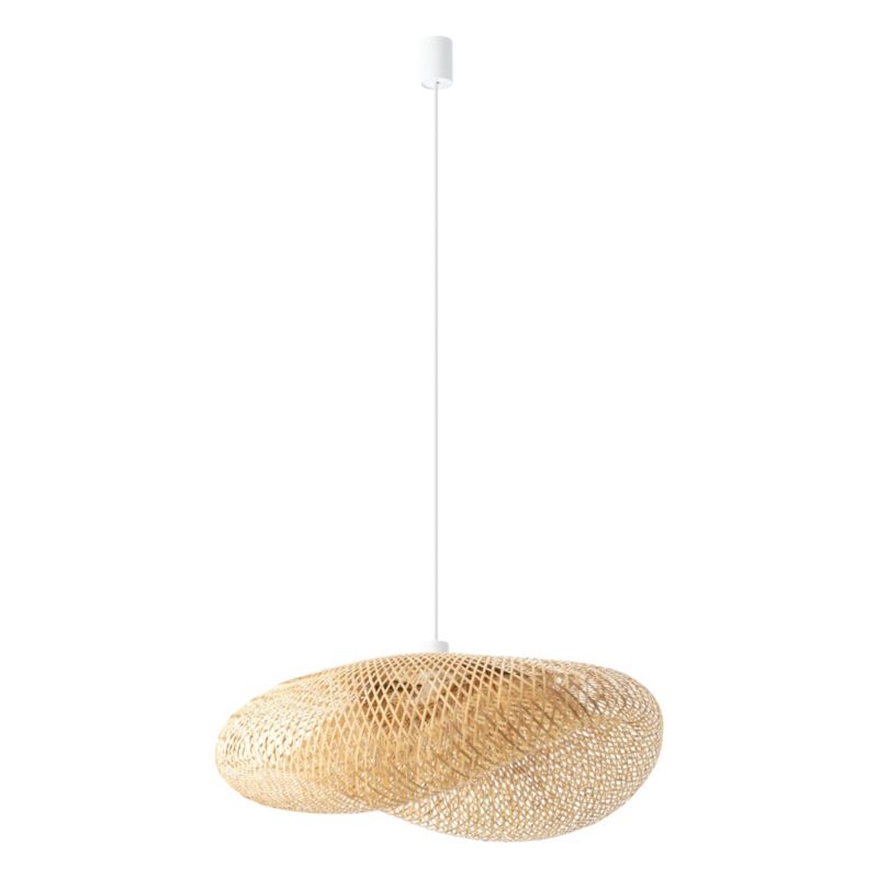 Lampa wisząca Nowodvorski Lighting Havana L 3977 naturalne drewno-biała dekoracyjna 1xE27 x 25W 1 szt.