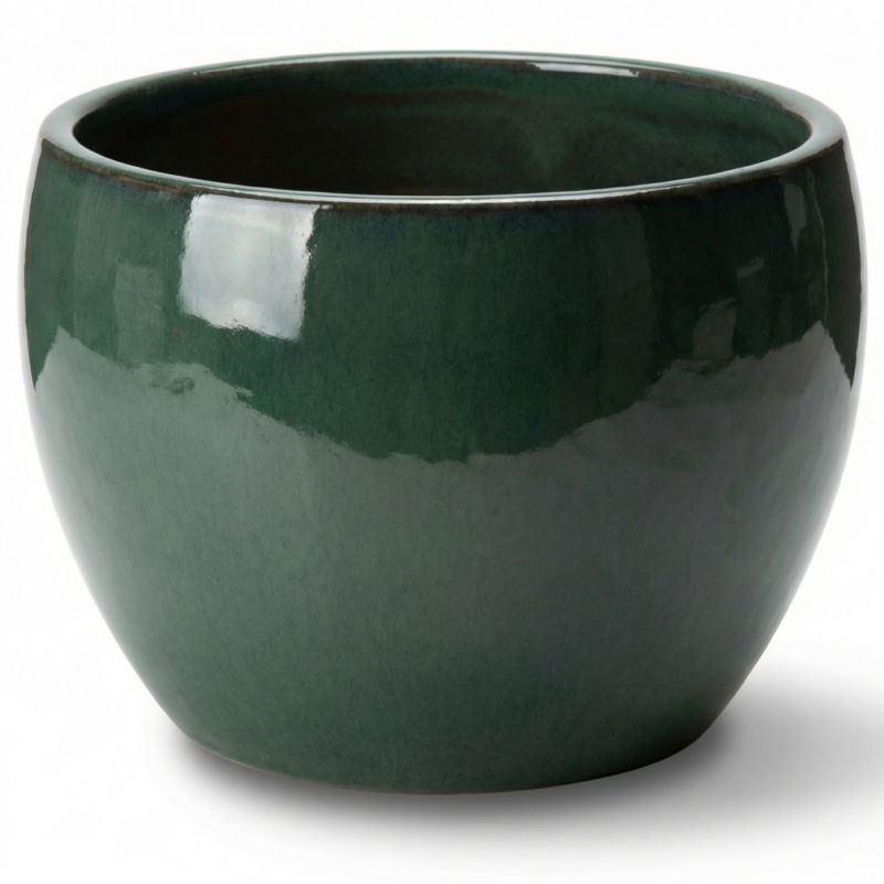 Doniczka ceramiczna Provencelia ROMULUS szkliwiona mrozoodporna 21 x 15 cm Jadeitowy 1szt