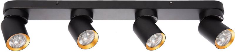 Spot Milagro Andy 4 x GU10 czarny / złoty