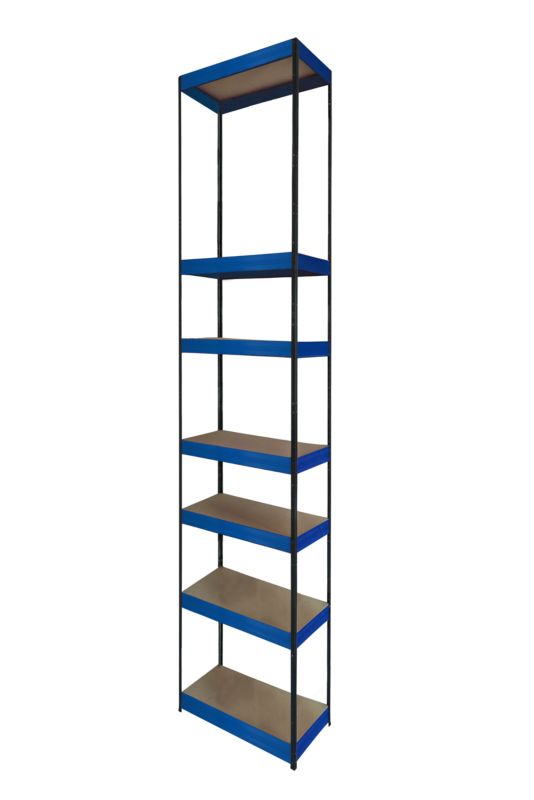 Regał metalowy MODO24 magazynowy grafitowo-niebieski helios 270x40x40cm 7 półek po 175 kg 1 szt.