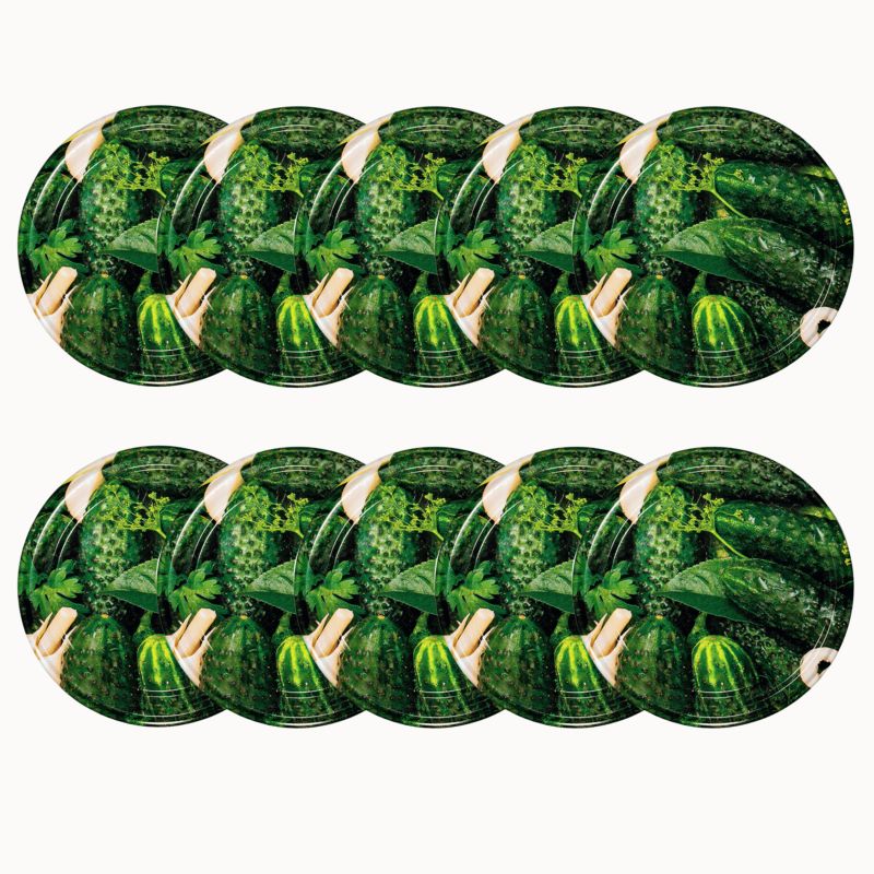 Pokrywki MODO24 wzór ogórek dekielki zakrętki nakrętki wieczka wieka 100mm 10 szt