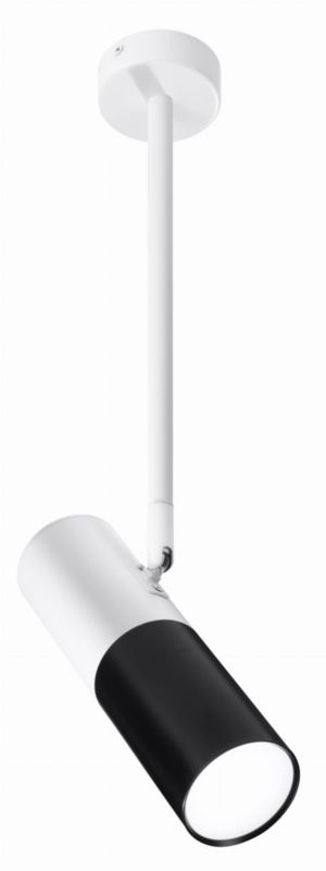 Lampa sufitowa wisząca Candellux Tuba 7912 biało-czarna tuba 1xGU10 x 15W 1 szt.