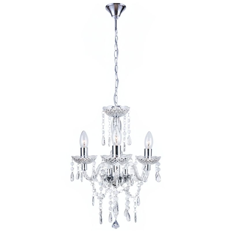 Lampa Sufitowa Wisząca Toolight Ebt006-3Cp Transparentny 1Szt