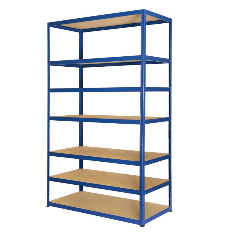 Regał metalowy MODO24 magazynowy niebieski helios 270x180x50cm 7 półek po 275 kg 1 szt.