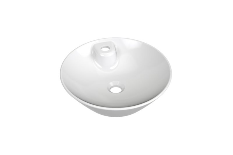 Okrągła umywalka ceramiczna nablatowa Ravak Palmi 390x390 biały połysk 1szt