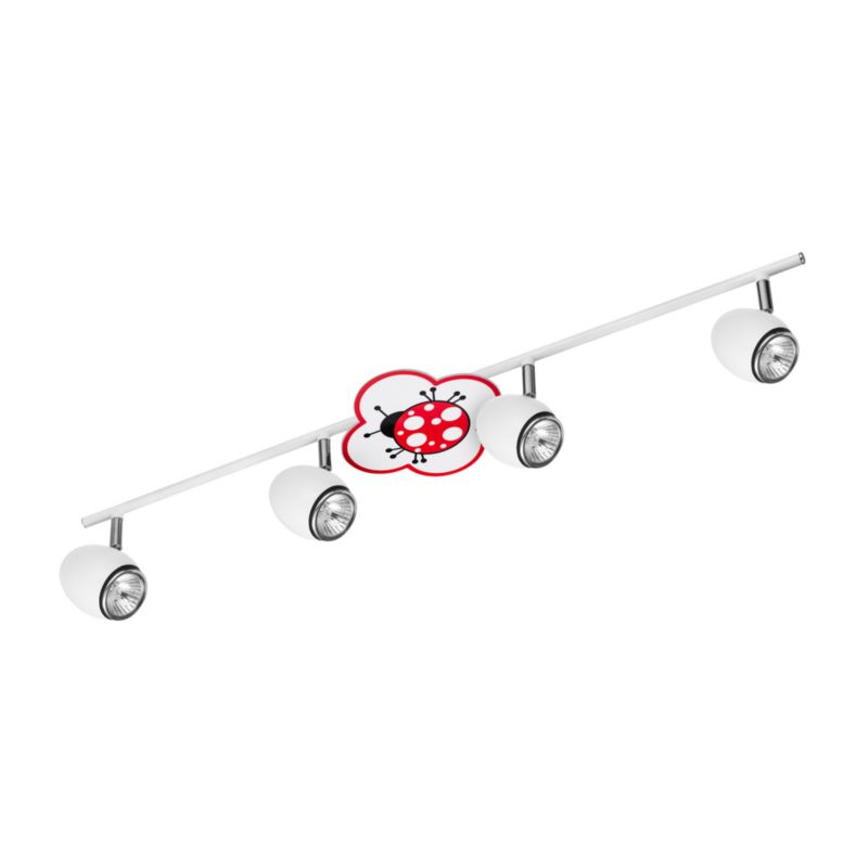 Lampa Sufitowa SPOT Light 4xGU10 Max.50W Biały z Wielokolorowym Wzorem w Biedronki, Polski Producent, 1 szt.