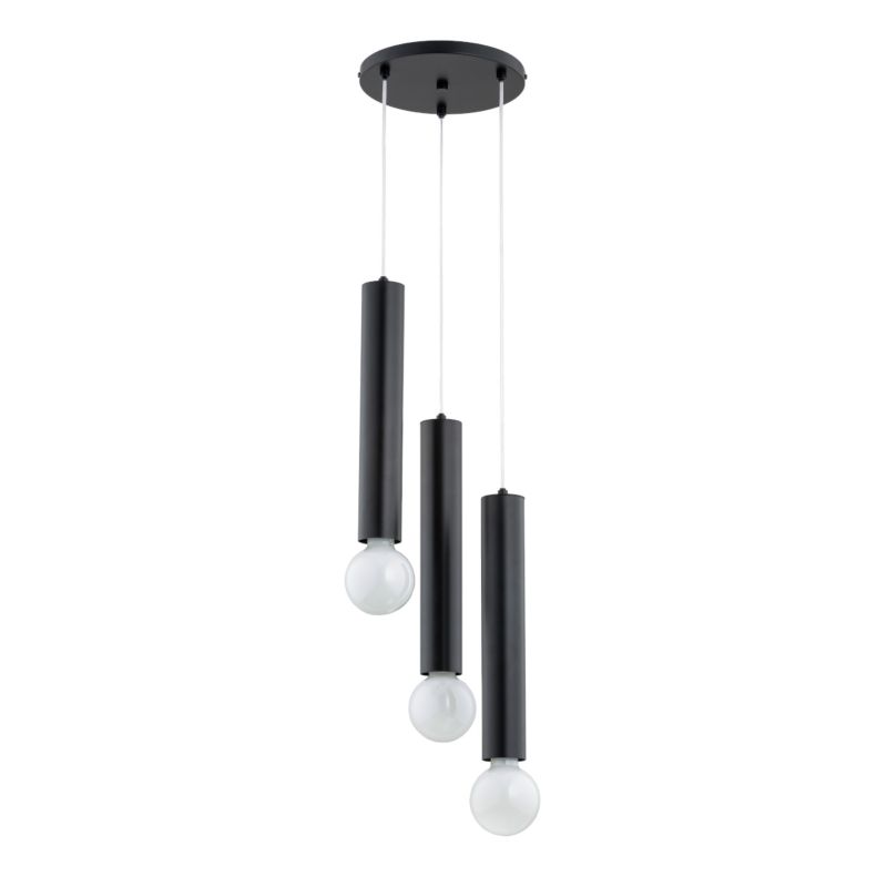 Lampa wisząca tubki Alfa TWISTER czarna 3xE27x15W IP20 wym:95x28x28cm - 1 szt.