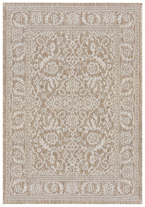 Dywan zewnętrzny/wewnętrzny vintage Enna Dune Mazovia 140x200cm wodoodporny na balkon, taras, beżowy, kremowy 1 szt.