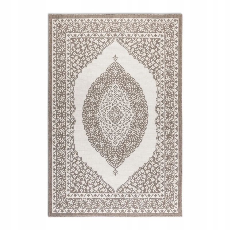 Dywan Elle Decor na taras 200x290cm dwustronny sznurkowy, beżowo kremowy 1 szt.