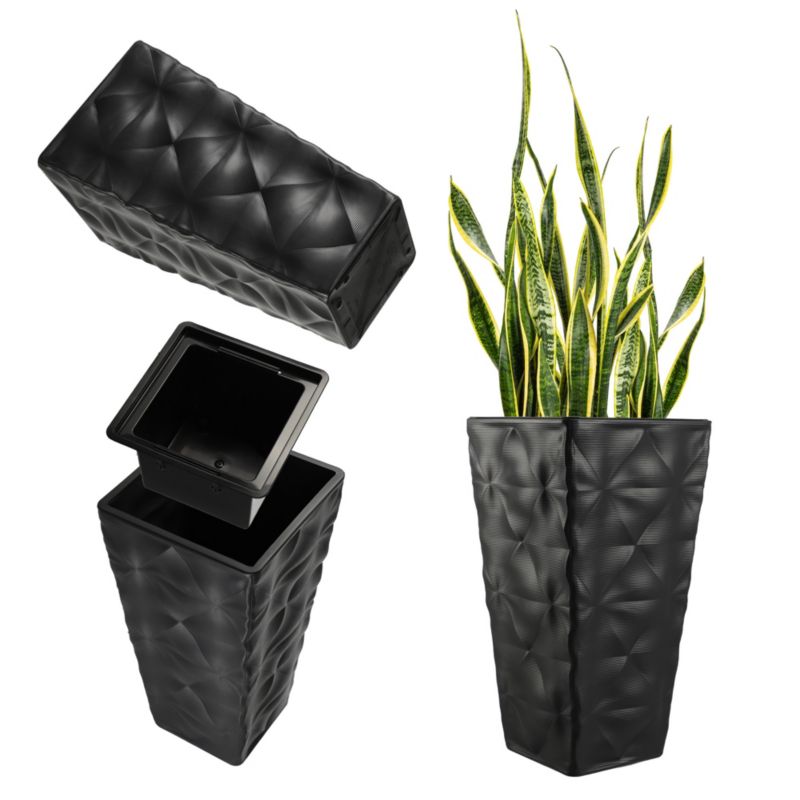 Doniczka KADAX Donica Z Wkładem Ogrodowa Antracyt 56cm 1szt.