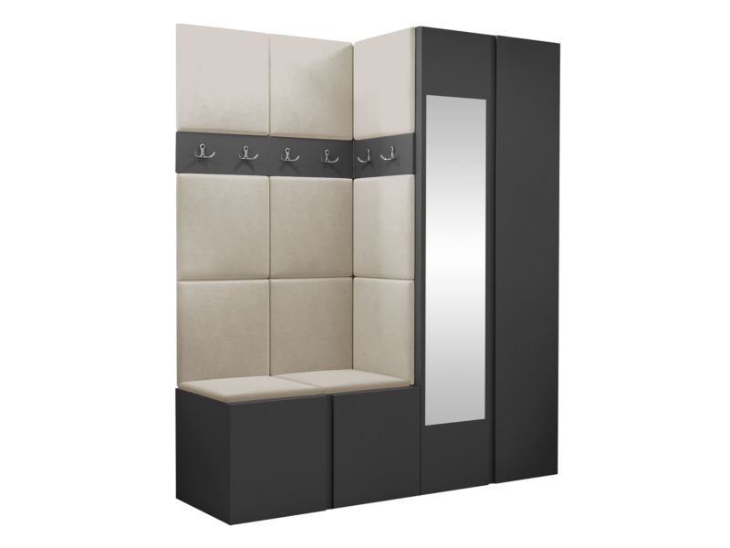 Garderoba MIRJAN 24 Orion XII grafit + beżowy 1 kpl.