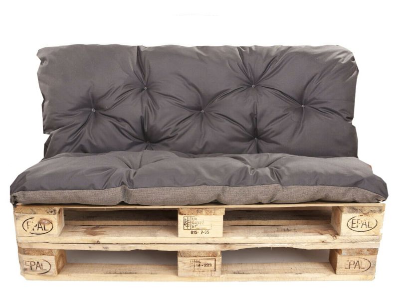 Poduszka Ogrodowa Na Paletę Setgarden 120x80x40cm, Antracytowa poduszka ogrodowa do uzytku na zewnątrz/wewnątrz Enkel 1szt