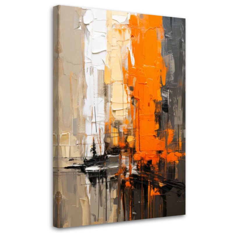 Obraz nowoczesny Feeby Pomarańczowa Abstrakcja Nowoczesna 60x90cm 1szt