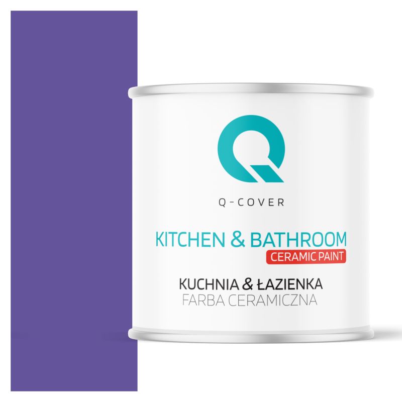 Farba Ceramiczna Kuchnia & Łazienka Q-Cover Purpurowy H2711 Głęboki Mat 2L
