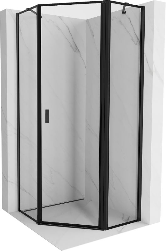Kabina prysznicowa Mexen Mist czarna 100x100 cm 1 szt