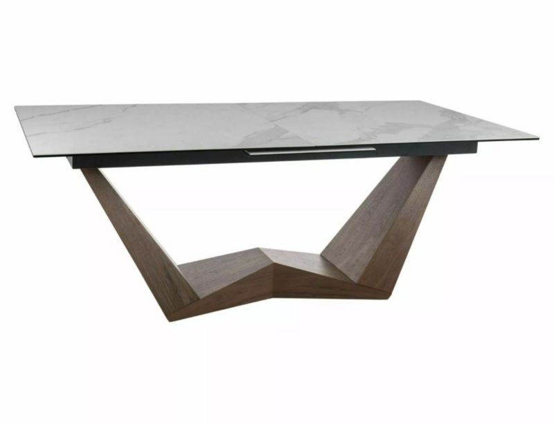 Stół Signal rozkładany BONUCCI CERAMIC 200(250)x98 biały marmur/orzech 1 szt