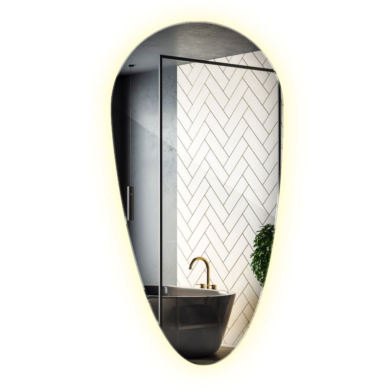 Asymetryczne Lustro do Salonu Wallfluent 35 cm x 70 cm Neutralne LED 1 szt.