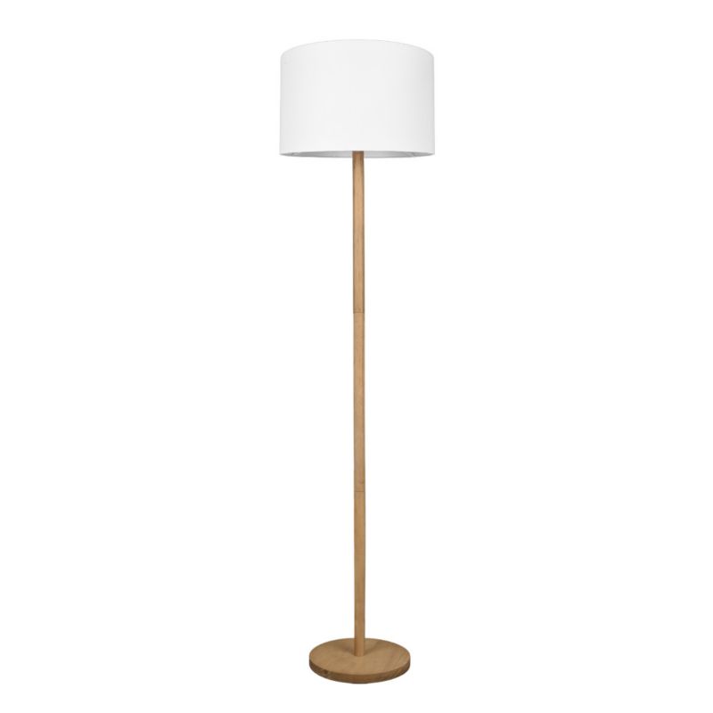 Lampa podłogowa stojąca Trio Korba jasne drewno-kremowa 1 x E27 x 20W wym: 162 x 40 x 40 cm - 1 szt.