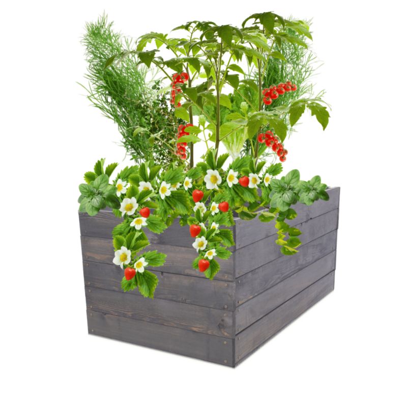 Donica na warzywa MODO24 grządka szara impregnacja 45x63x60 cm 1 szt.