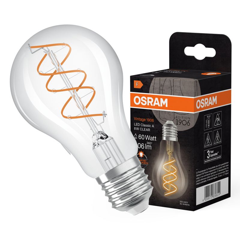 Żarówka LED Osram Dekoracyjna A60 E27 8W 806lm 2200K 300st Filament 1 szt.